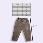 شلوار جین بچگانه زاپ‌دار مدل کمر کشی - Image 4