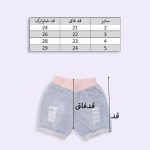 شلوارک جین زاپ‌دار با کمر کشی صورتی - Image 5